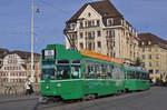 Be 4/4 478 zusammen mit dem B4S 1473, auf der Linie 15, überqueren die Mittlere Rheinbrücke. Die Aufnahme stammt vom 08.12.2016.