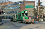 Am 17.und 18.01.2017 werden die ersten vier Be 4/6S der Serie 659 bis 686 auf einen Spezial Lastwagen verladen und ein kurzes Stück auf der Strasse zu einem Verladeplatz gefahren.