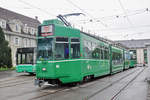 Der Be 4/6S 663 wartet auf dem Hof des Depots Dreispitz auf den Verlad nach Sofia, wo der Wagen eine zweite Heimat bekommt.