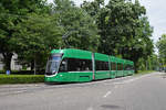 Be 6/8 Flexity 5034, auf der Linie 3, fährt zur Haltestelle Aeschenplatz. Die Aufnahme stammt vom 26.05.2018.