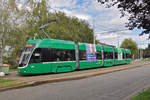 Be 4/6 Flexity 6008, auf der Linie 15, wartet an der Endstation auf dem Bruderholz.