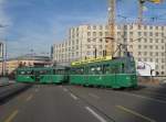 Wrend einer Umleitung der Linie 15 fuhren die Trams vom Aeschenplatz via Bahnhof SBB - Peter Merian zur Heiliggeistkirche.