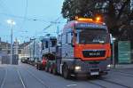 In der Nacht vom 03.04.2014 kam das erste Flexity Tram in Basel an.