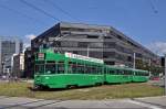 Be 4/4 495 zusammen mit dem B 1487 S und dem B 1460 auf der Linie 1 fahren zur Haltestelle Bahnhof St.