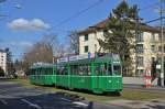 Be 4/4 459 zusammen mit dem B 1472 S auf der Linie 15 kurz vor der Haltestelle Grosspeterstrasse.