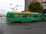 BVB - Tram Be 4/4 502 unterwegs auf der Linie 1 in der Stadt Basel am 15.09.2016