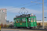 Be 2/2 156  Zum Sod  geht auf eine Extrafahrt und fährt Richtung Haltestelle Münchensteinerstrasse.