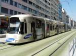 TG - Tram Be 6/8 864 mit Werbung unterwegs in der Stadt Genf am 07.05.2008