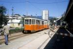 Genve / Genf TPG Tram 12 (B 330) Moillesulaz (Endstation) am 25. Juli 1986.