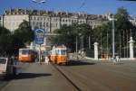 Genve / Genf TPG Tram 12 (Be 4/4 722) Place Neuve am 25. Juli 1986.