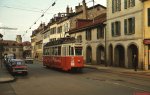 Straßenbahn Geneve/Genf: Ce 4/4 726 ist auf der Linie 12 unterwegs nach Carouge (Mai 1980)
