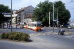 Genve / Genf TPG Tram 12 (ACMV/DWAG/BBC-Be 4/6 840) Carouge, Place du Rondeau am 3. August 1993.