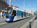 TPG - Tram Be 6/10 1804 mit Werbung unterwegs auf der Linie 15 in der Stadt Genf am 09.09.2013