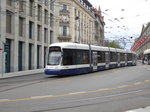 tpg - Tram Be 6/8 871 unterwegs auf der Linie 10 in der Stadt Genf am 09.04.2016