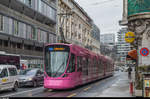 Das von der Künstlerin Pipilotti Rist gestaltete Tango-Tram 1820 verkehrt normalerweise auf der Linie 14.