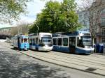 VBZ - Am warten sind der Oldtimer Be 2/2 2 neben den Cobra Be 5/6 3067 und Be 5/6 3023 am 26.04.2009