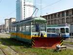 VBZ - Diensttram Xe 4/4 1925 mit Schneepflug abgestellt im Areal des Tramdepots beim Escher-Wyss Platz am 06.05.2009