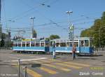 VBZ - TMZ,  Elefant  321 mit seinem typischen  Hirschgeweih  (Stromabnehmer) verlsst das Central am 30.8.2008