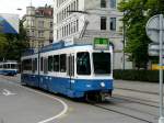 VBZ - Tram Be 4/6 2066 unterwegs auf der Linie 8 in der Stadt Zrich am 10.06.2011