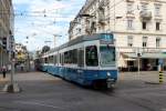 Zürich VBZ Tram 14 (SWP/SIG/BBC Be 4/6 2058) Stauffacher am 13.