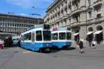 Zürich VBZ Tram 7 (SWP/SIG/ABB Be 4/8 2103 / SWS/SWP/ABB Be 2/4 2423) Paradeplatz am 13.