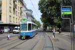 Zürich VBZ Tram 8 (SWP/SIG/BBC Be 4/6 2079) Stauffacher Strasse (Hst.