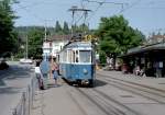 Zürich VBZ Tram 6 (SWS/MFO Be 4/4 1387) Kirche Fluntern / Vorderberg am 14.