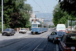 Zürich VBZ Tram 13 (SWS/BBC/SAAS Be 4/6 1629) Albisgütli, Uetlibergstrasse (?) im Juli 83.