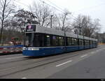 VBZ - Tram Be 6/8 4029 unterwegs auf der Linie 17 in Zürich am 17.12.2023