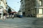 Zrich VBZ Tram 4 (Be 4/4 1540) Theaterstrasse / Goethestrasse / Stadelhofer Platz im Juli 1983.
