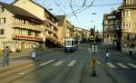 Zrich VBZ Tram 11 (Be 4/6 204x) Forchstrasse / Burgwies im Juli 1983.