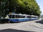 VBZ - Tram Be 4/6 2068 mit Beiwagen B 2315 unterwegs auf der Linie 13 in der Stadt Zürich am 19.07.2014
