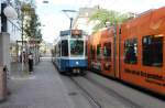 Zürich VBZ Tram 6 (SWP/SIG/ABB Be 4/8 2109) Stauffacher am 13.