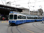 VBZ - Tram Be 4/6 2005 unterwegs auf der Linie 14 vor dem SBB Bahnhof in Zürich am 28.05.2016