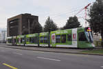 Be 6/10 Tango 162 mit der U-Abo Werbung, auf der Linie 11, bedient die Haltestelle Münchensteinerstrasse..