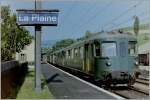 SBB Gleichstrom-Pendelzug BDe 4/4 mit B und Bt in La Plaine im August 1994.