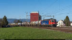SBB Cargo Re 6/6 11612 mit Güterzug Reuchenette-Péry - Bern Weyermannshaus am 30. März 2021 bei Busswil.