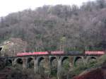 Zwei BR 185 in der Biaschina Schlucht am 03.04.2008