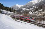 Am Morgen des 15.02.2016 fährt der FS-ETR 610 003 von Ambri-Piotta Richtung Rodi-Fiesso.