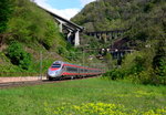 ETR 610 der FS als EC 153 Luzern - Milano Centrale am 03.05.2016 in Giornico 