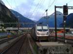 RAILPOOL 187 008-8 am 22.7.2015 auf einem Abstellgleis im Bahnhof Erstfeld.