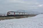 Infolge Bauarbeiten im Hauenstein Basistunnel wurden heute alle Schnellzge ber den Bzberg umgeleitet; Fr einmal ein neuer Ersatzzug; Doppeltraktion RABe 511, 511 029 und 511 017  Schaffhausen  als