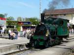 Feldschlsschen - Dampflok E 2/2 zu Besuch in Koblenz zum Jubilum 150 Jahre Waldshut–Turgi bei Rangierfahrt im Bahnhof Koblenz am 23.08.2009