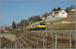 Der  Train des Vignes  in den Rebbergen bei Chexbres am 24.