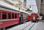 RE1044 mit Ge 4/4 III 646  Sta.Maria/Val Müstair  fährt in Kürze nach Landquart. (19.01.2018)