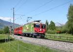 Regio nach Klosters(Strecke Klosters-Davos z.Zt.wegen Bauarbeiten gesperrt)zwischen Malans und Grsch.Ganda 08.05.13    