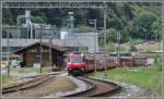 RE1041 mit Ge 4/4 III 646  Sta.Maria/Val Mstair  durchfhrt die Station Fideris.