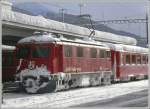 Gezeichnet vom Pendelverkehr zwischen Davos Platz und Filisur macht Ge 4/4 I 604  Calanda  eine kurze Verschnaufpause, hier in Davos Platz.