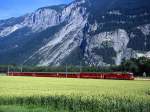 RhB Regionalzug 224 von Disentis nach Chur vom 04.07.1999 zwischen Felsberg und Chur mit E-Lok Ge 4/4II 629 - D - A - B - B - B.