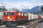 RhB Gterzug 5253 von Landquart nach Disentis am 06.09.1996 in Chur mit E-Lok Ge 4/4 I 609 - Uce 8074 - Ucek 8058 - Ucek 8051 - Uce 8092 - Ge 2/4 211 - AB 1541 - B 2492. Hinweis: gescanntes Dia
